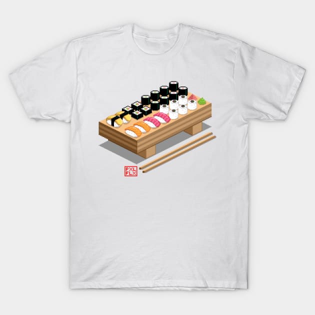 Isometric Pixel Art Sushi T-Shirt by PXLFLX